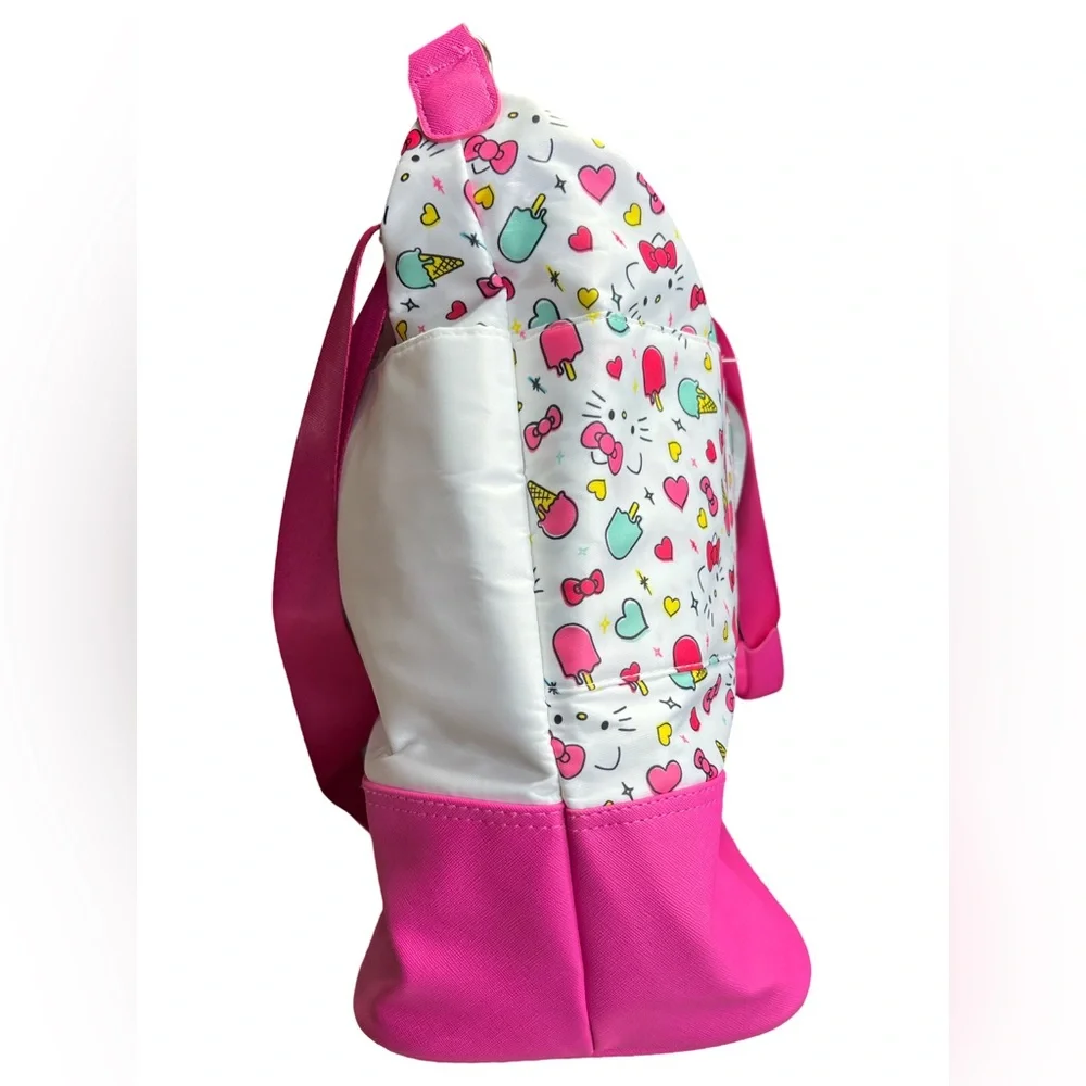 Hello Kitty Clearance Price is Firm! Large White Pink Shoulder Crossbody Bag - Picture 2 of 11